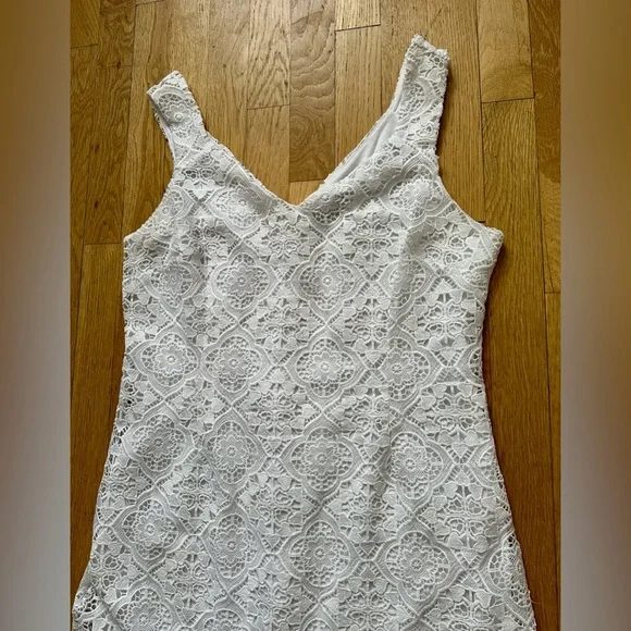 Thala Sodi White Lace Midi Dress 12Elegant Cocktail Luxe